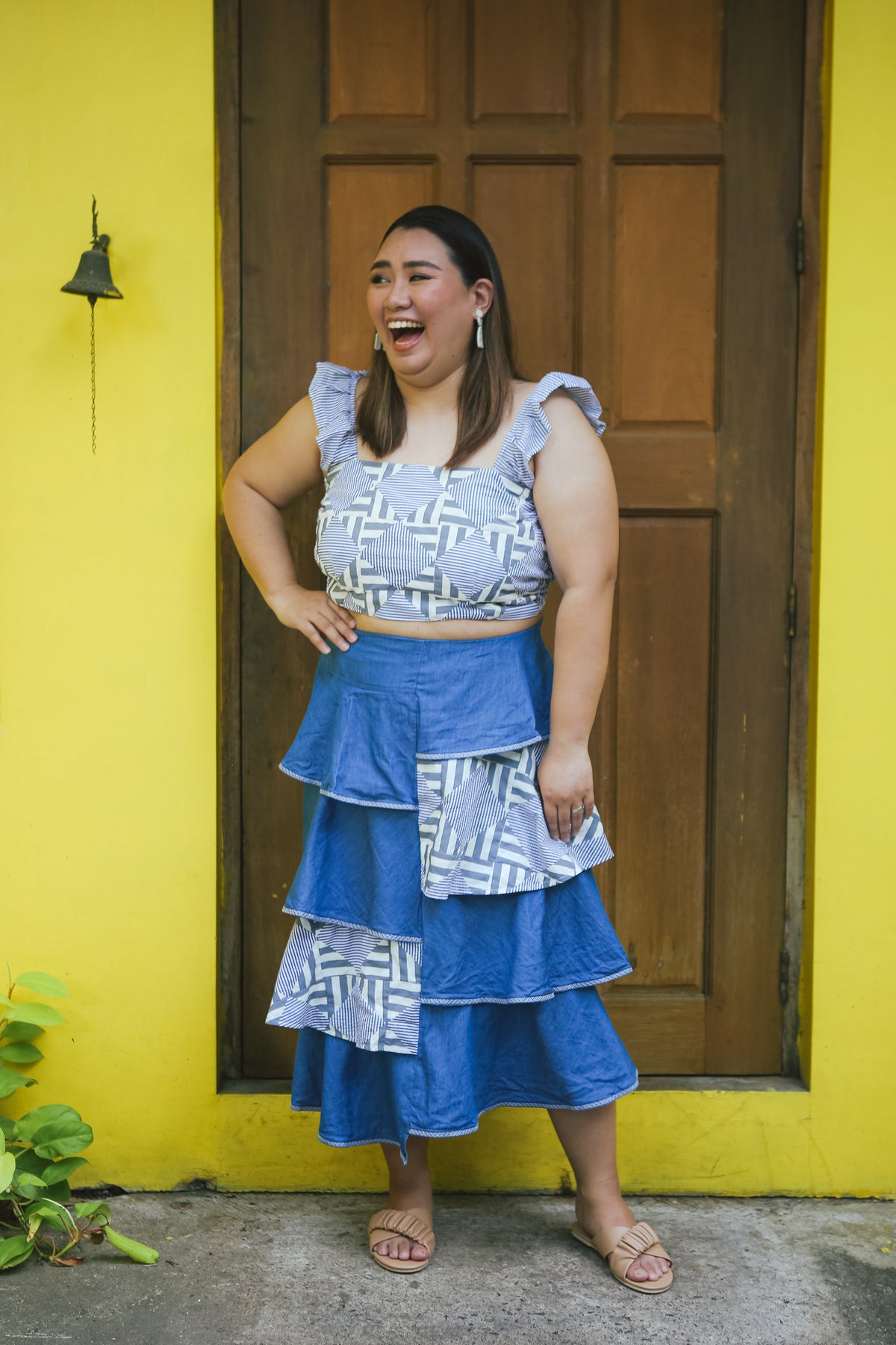 Mayumi Ruffled Asymmetric Skirt