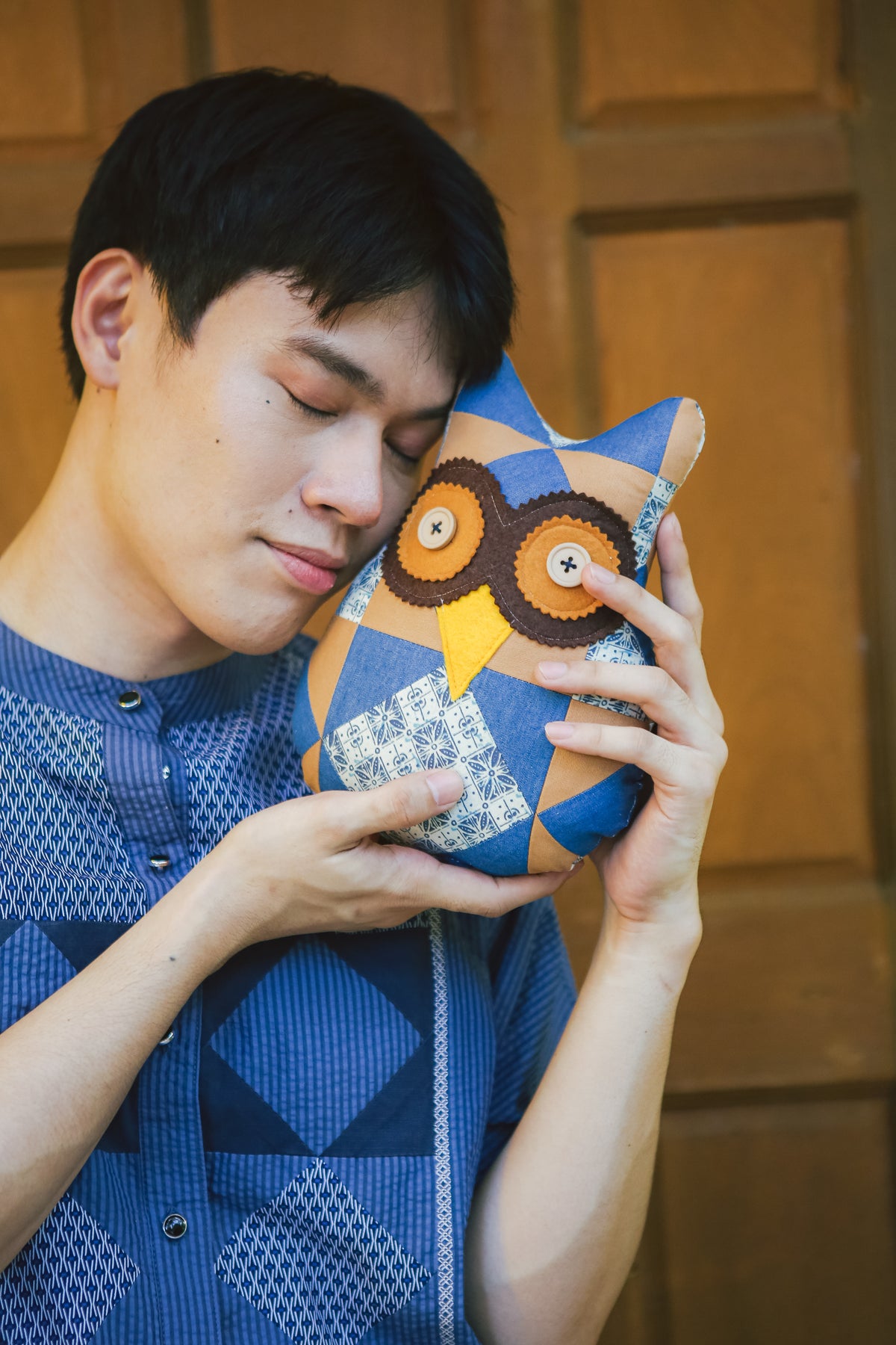 Kuwago Patchwork Owl in Brown