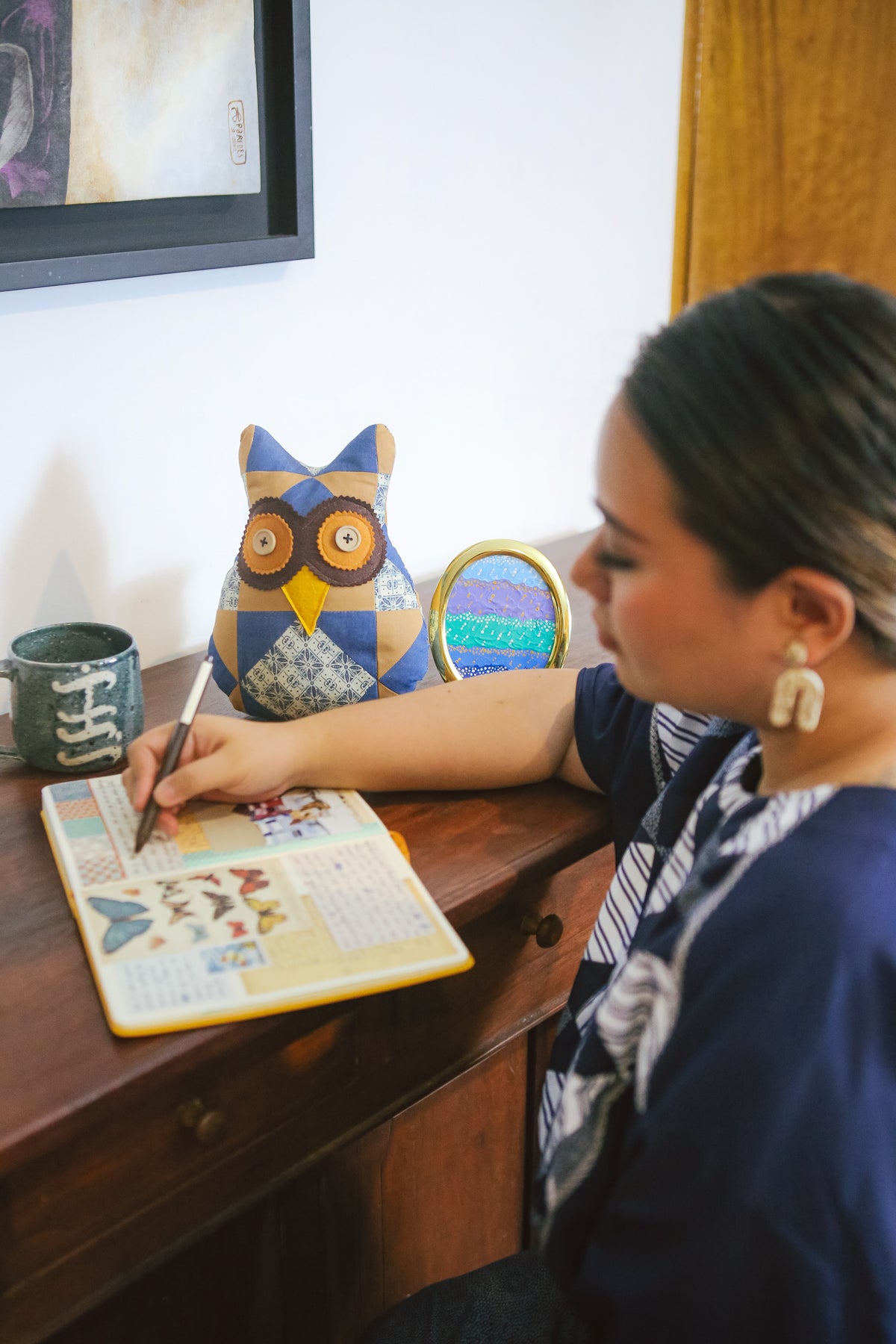 Kuwago Patchwork Owl in Brown